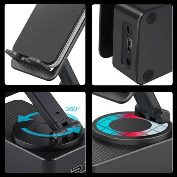 Mobile stand with wireless Bluetooth speaker